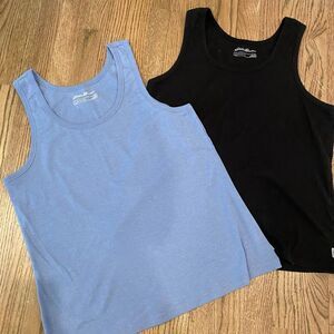 Eddie Ba Black and Blue Tank Tops size XL